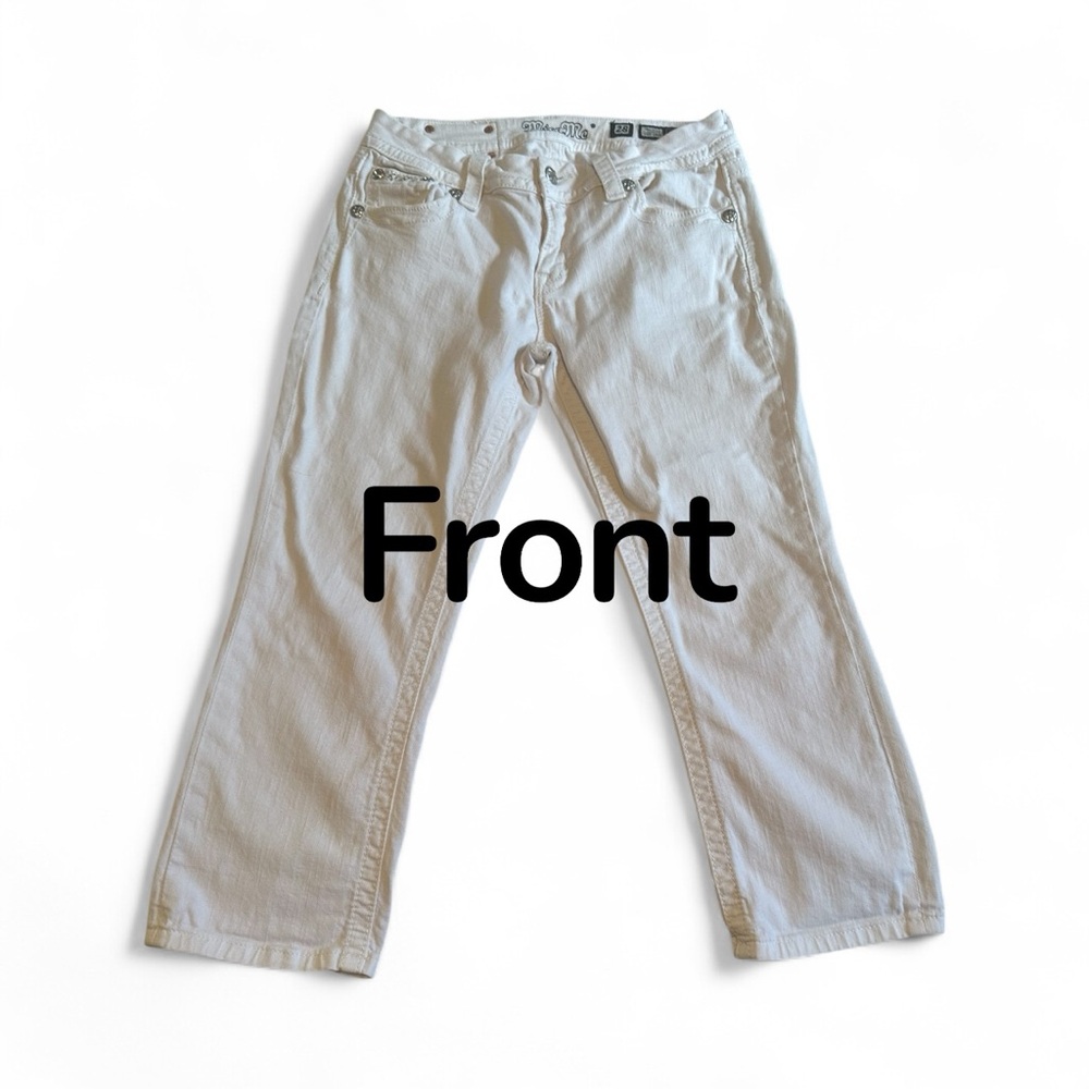 Miss Me White Crop Denim Capri - Picture 2 of 15